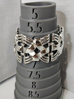 Vintage Signed Coro Silver Tone Wide Bracelet